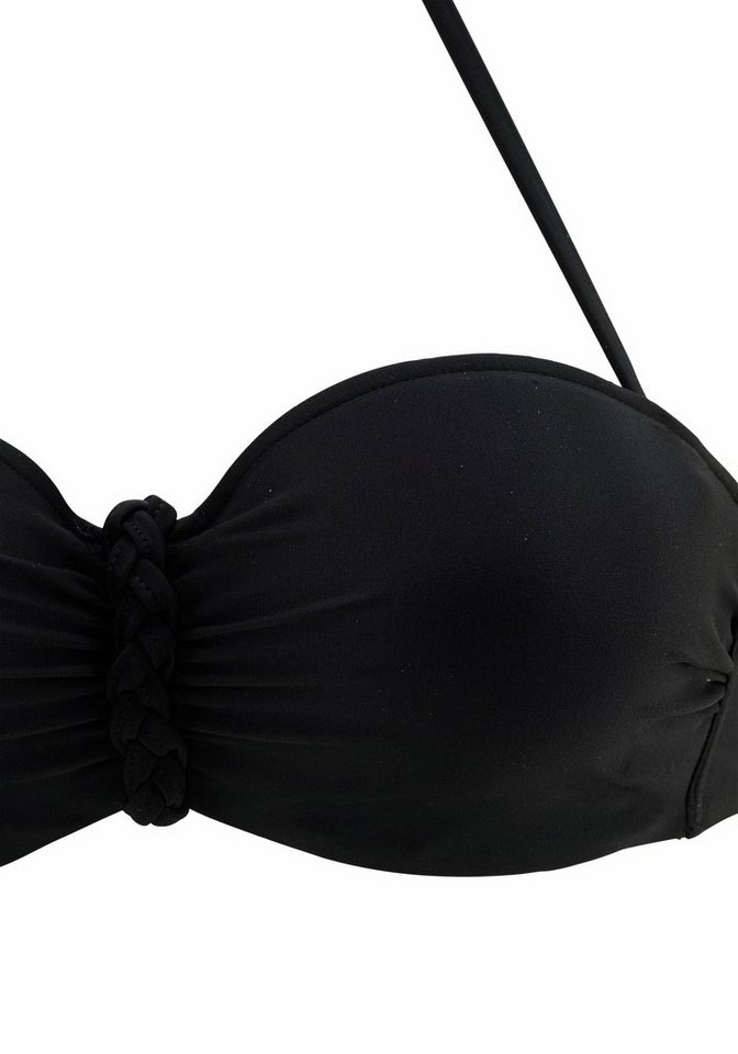 Buffalo Bügel-Bandeau-Bikini trendiger Look, mit abnehmbaren Trägern, mit geflochtenen Details – Bild 3 von 5