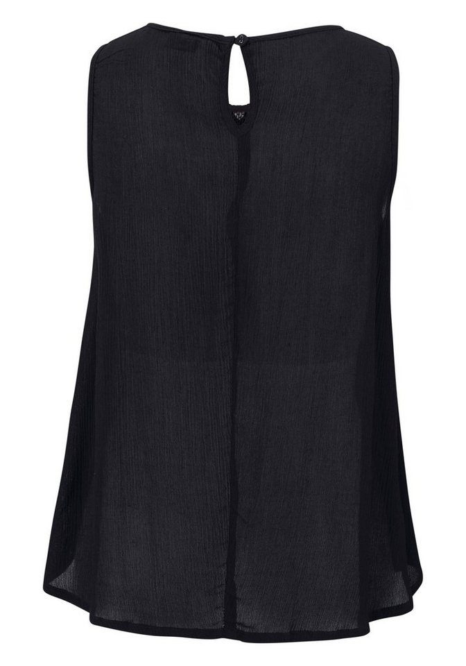 Buffalo Crepebluse mit Spitzeneinsatz im Boho-Stil leichtes Blusentop, luftige gekreppte Viskose, locker figurumspielend – Bild 4 von 5