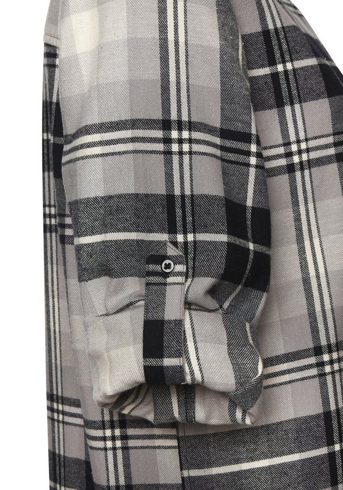 Buffalo Hemdbluse aus weichem Flanell mit Karomuster lässiges Karohemd, Karobluse aus Baumwolle, Westernbluse, Flanellhemd – Bild 5 von 5