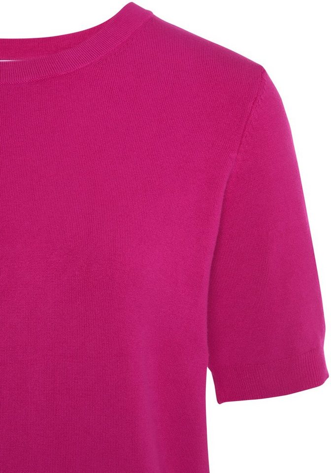 Buffalo Kurzarmpullover aus softem Feinstrick figurbetonter Rundhalspullover, softes Strickshirt, Basic – Bild 4 von 5