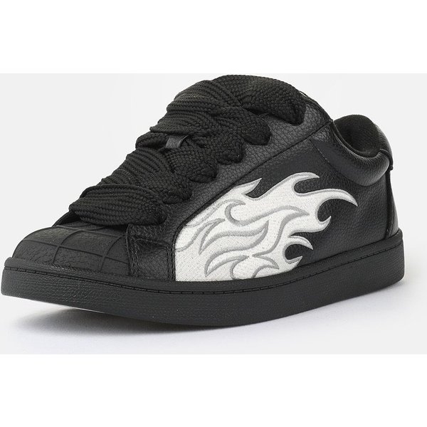 Buffalo LIBERTY Sneaker, Freizeitschuh, Schnürschuh, Halbschuh mit trendigem Flammenmotiv