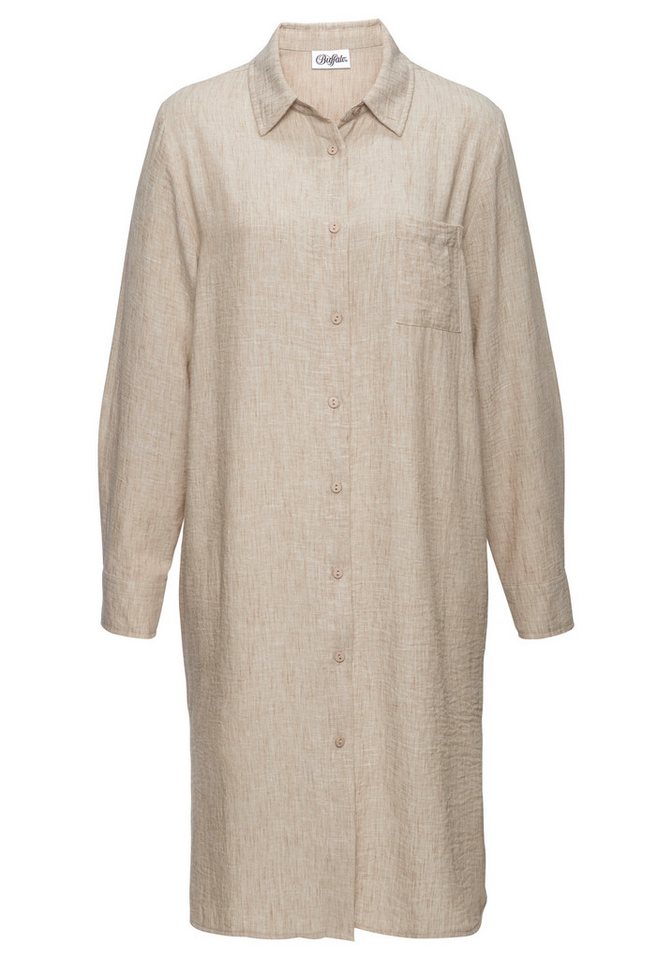 Buffalo Longbluse aus strukturierter Webware mit Melange-Optik luftiges Strandkleid, Sommerkleid aus sommerlich leichter Qualität – Bild 2 von 5