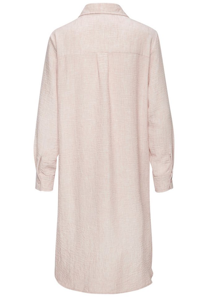 Buffalo Longbluse aus strukturierter Webware mit Melange-Optik luftiges Strandkleid, Sommerkleid aus sommerlich leichter Qualität – Bild 4 von 5