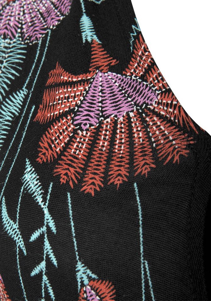 Buffalo Maxikleid mit Druck am Vorderteil und Bindeband hinten langes Sommerkleid, Jerseykleid, Boho-Kleid, casual-chic – Bild 5 von 5