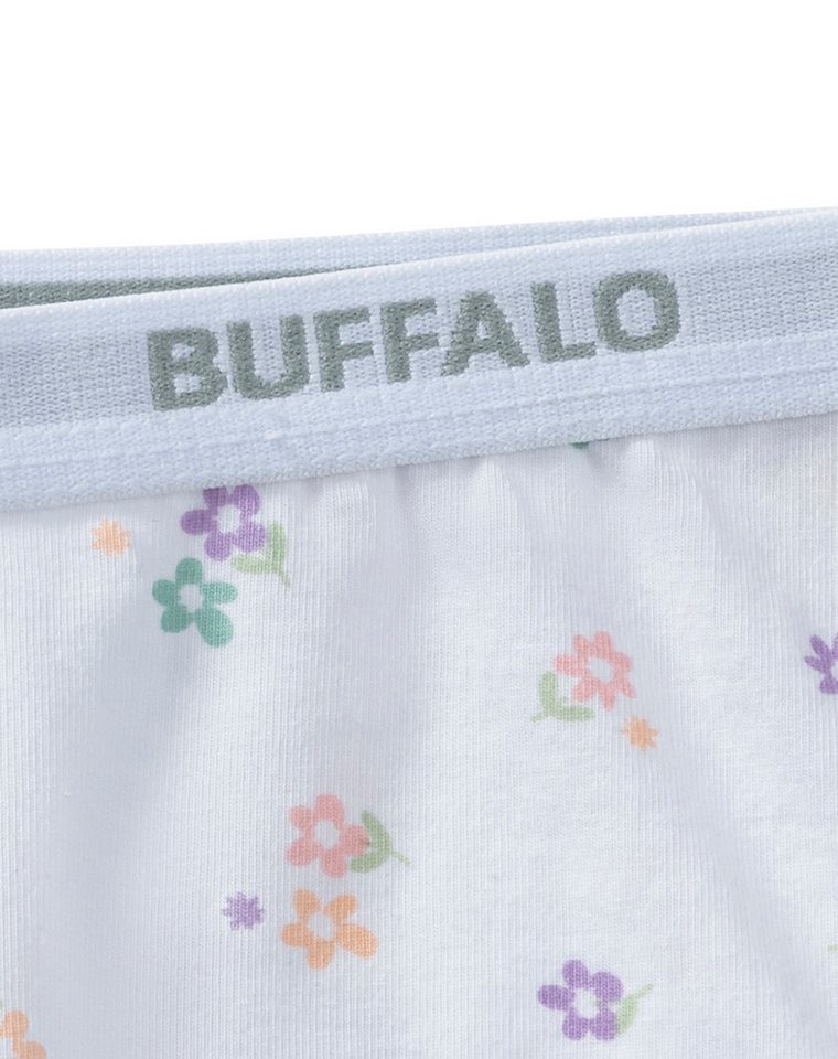 Buffalo Panty (Packung, 3-St) Uni und Blümchen-Print in einer Packung – Bild 3 von 3