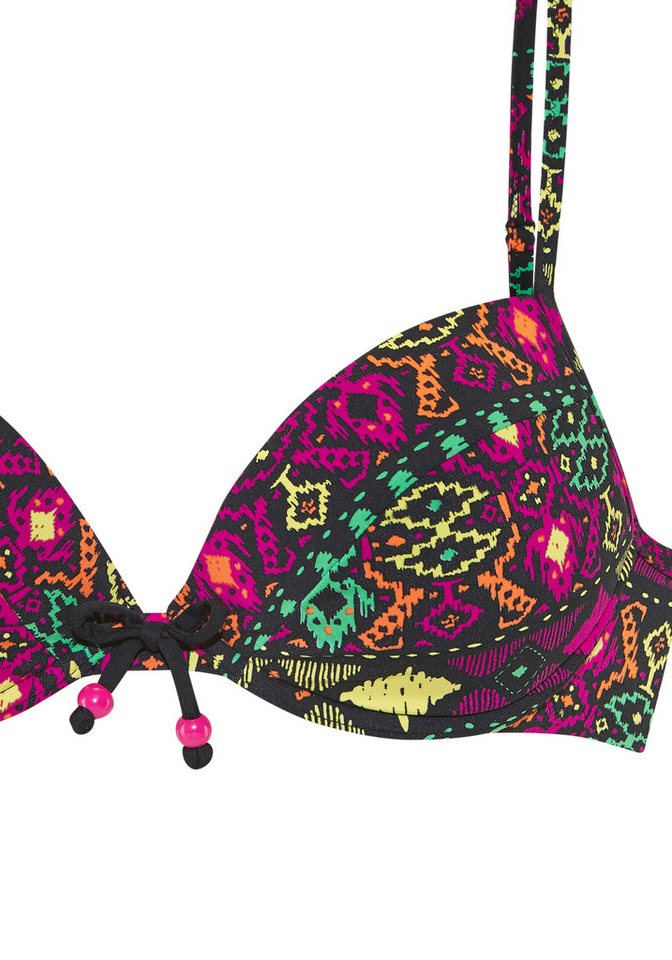 Buffalo Push-Up-Bikini farbenfroher Ethnodruck – Bild 2 von 4