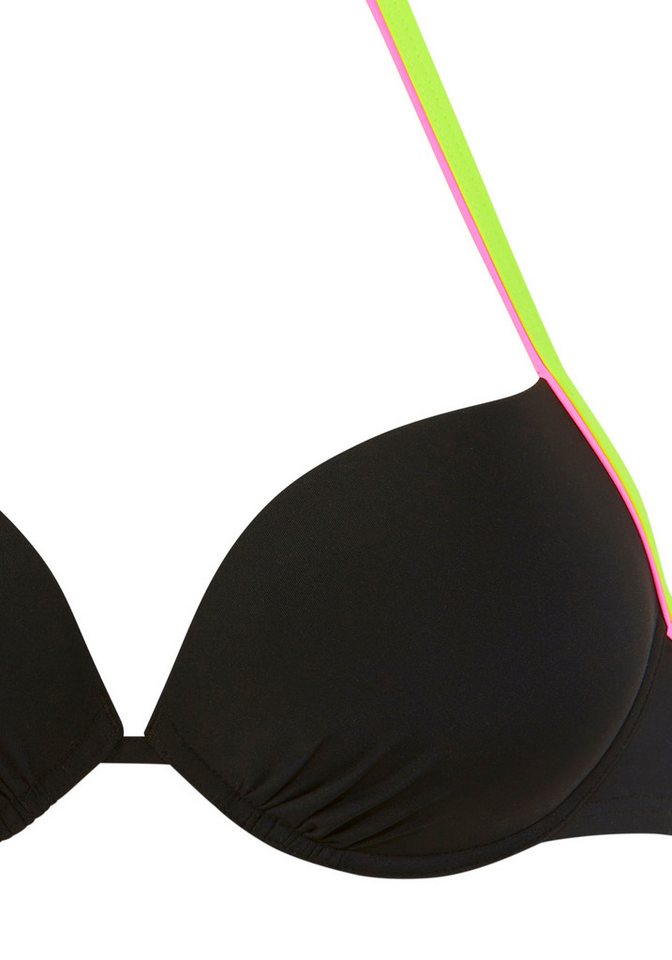 Buffalo Push-Up-Bikini-Top Pop, Mit kontrastfarbigen Trägern – Bild 3 von 5