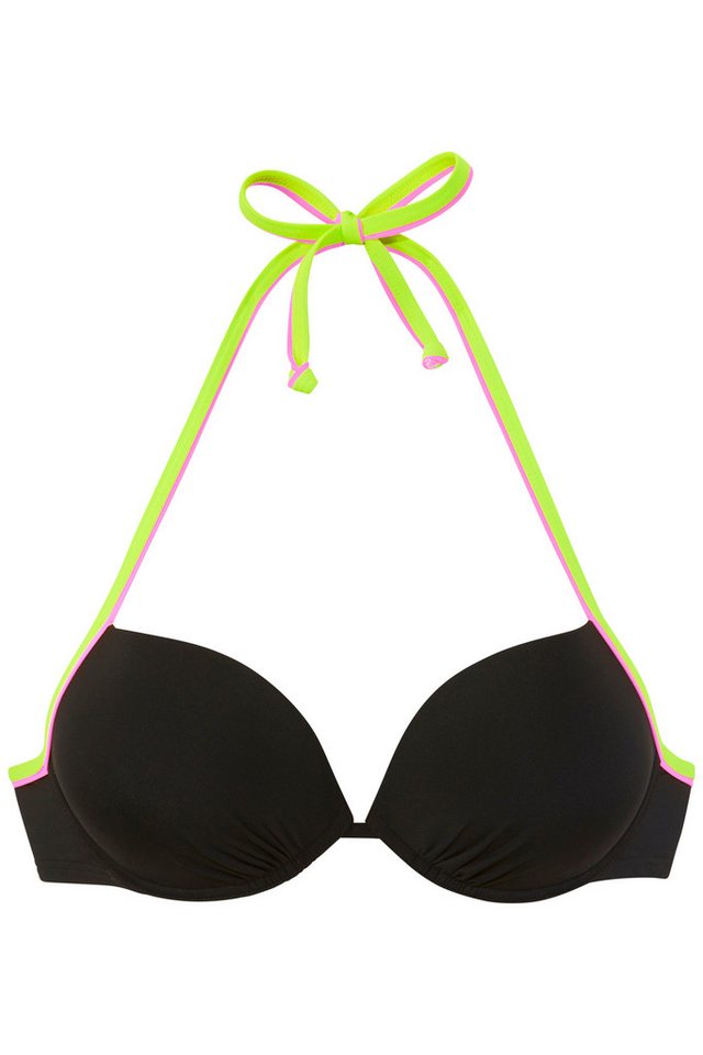 Buffalo Push-Up-Bikini-Top Pop, Mit kontrastfarbigen Trägern – Bild 2 von 5