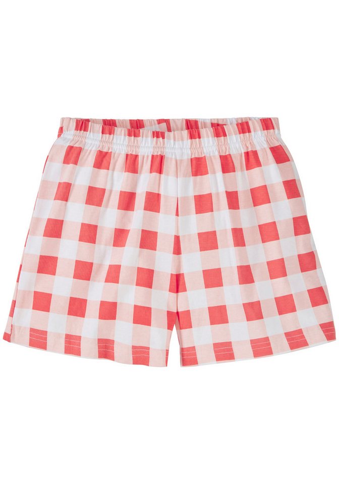 Buffalo Pyjama (2 tlg., 1 Set) kurzer Schlafanzug, unifarben und kariert, aus Baumwolle – Bild 3 von 5