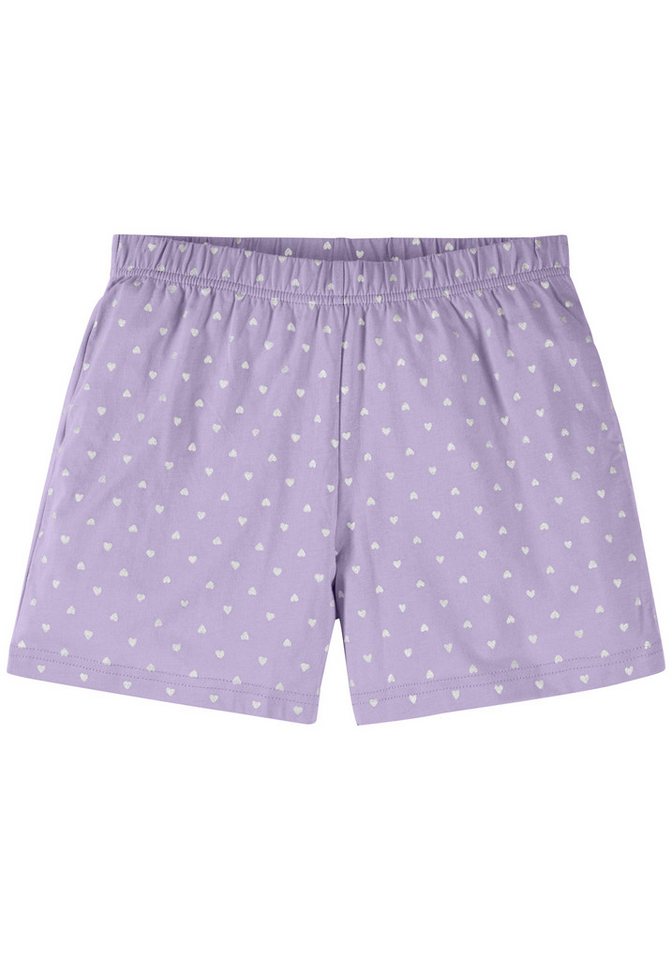 Buffalo Pyjama (4 tlg., 2 Sets) kurzer Schlafanzug mit Herzen-Glitzerdruck, aus Baumwolle – Bild 5 von 5