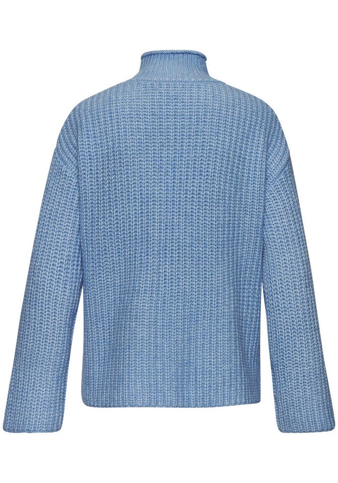 Buffalo Stehkragenpullover in Melange-Optik lockere Passform, warmer Strick, kuscheliger Strickpullover, Oversize – Bild 4 von 5