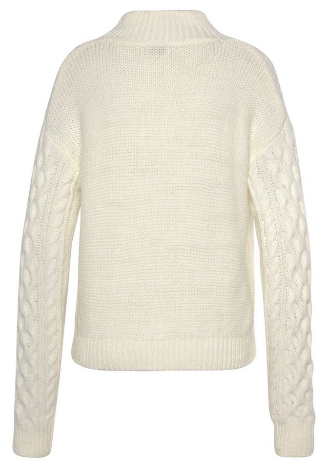 Buffalo Stehkragenpullover mit modischem Zopfmuster kuscheliger Strickpullover, gemütlicher Winterpullover, warm, Basic – Bild 3 von 5