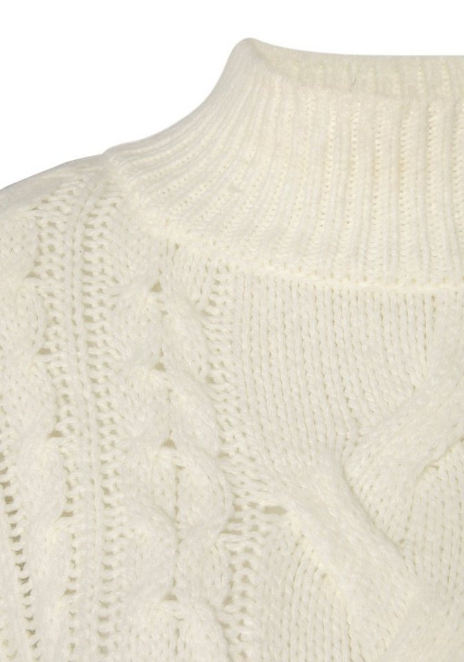 Buffalo Stehkragenpullover mit modischem Zopfmuster kuscheliger Strickpullover, gemütlicher Winterpullover, warm, Basic – Bild 4 von 5