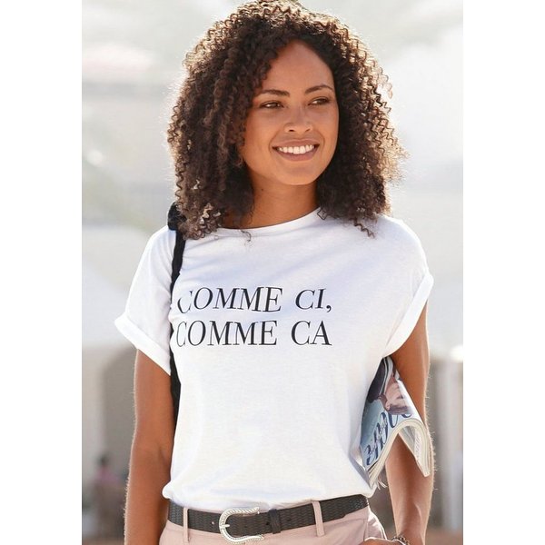 Buffalo T-Shirt mit Print, Kurzarmshirt aus Baumwolle, lockere Passform