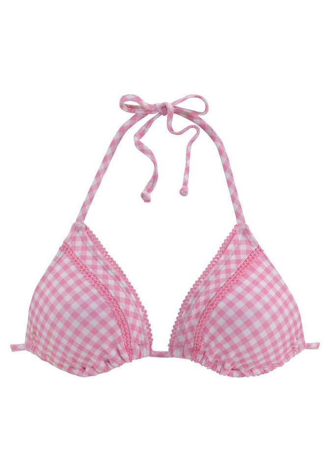 Buffalo Triangel-Bikini-Top Karo, mit Zierborte – Bild 2 von 5
