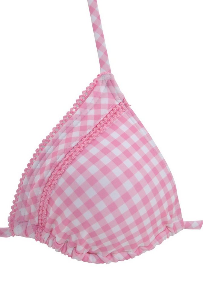 Buffalo Triangel-Bikini-Top Karo, mit Zierborte – Bild 3 von 5
