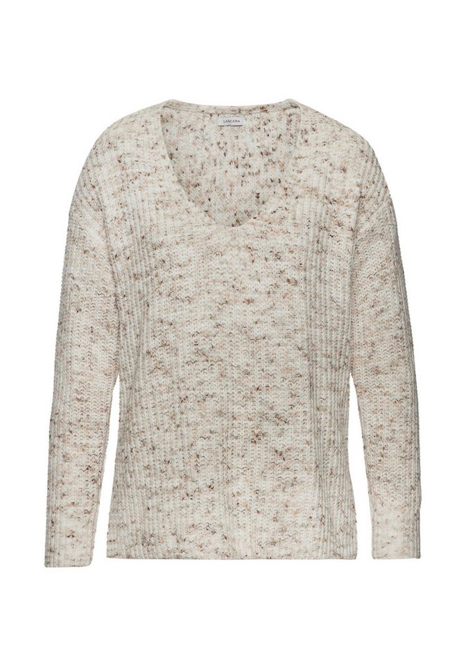 Buffalo V-Ausschnitt-Pullover aus kuschelig weichem Chenillegarn kuschelig weicher Strickpullover, in Multicolor-Optik, Kuschelpullover – Bild 2 von 5