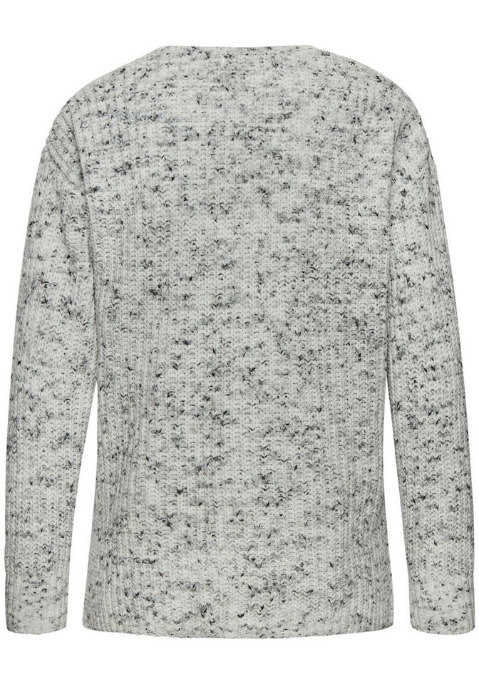 Buffalo V-Ausschnitt-Pullover aus kuschelig weichem Chenillegarn kuschelig weicher Strickpullover, in Multicolor-Optik, Kuschelpullover – Bild 4 von 5