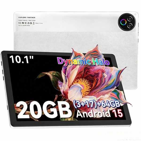 BUFO 10,1 Zoll 64GB ROM optional mit Tastatur Tablet (10", 64 GB, Android 15, WiFi, Große Kapazität)