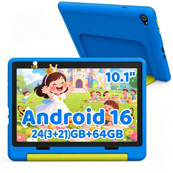 BUFO 10 Zoll Android, 64GB, Elternkontrolle, langlebig Kinder Tablet (10", 64 GB, Android 16, mit Kindersicherung APP, Augenschutz-Display, robuste)