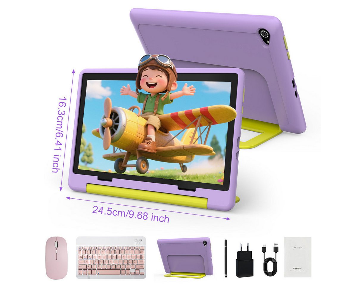 BUFO Kinder Lern-Tablet mit Elternkontrolle 10'' Android 16, 64GB Tablet (10", 64 GB, Android 16, Kids Bumper blau) – Bild 2 von 3