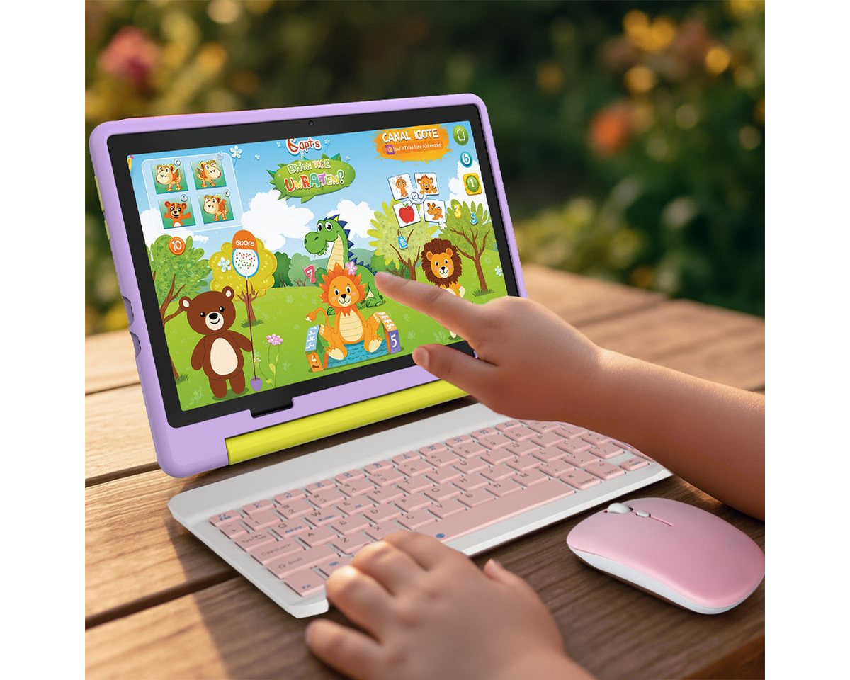 BUFO Kinder Lern-Tablet mit Elternkontrolle 10'' Android 16, 64GB Tablet (10", 64 GB, Android 16, Kids Bumper blau) – Bild 3 von 3