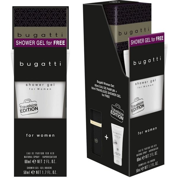 bugatti Duft-Set ELEGANZA INTENSA, 2-tlg., Travelsize Edition: EDP 60 ml + (gratis) Duschgel 50 ml
