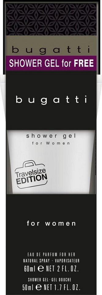 bugatti Duft-Set ELEGANZA INTENSA, 2-tlg., Travelsize Edition: EDP 60 ml + (gratis) Duschgel 50 ml – Bild 2 von 4