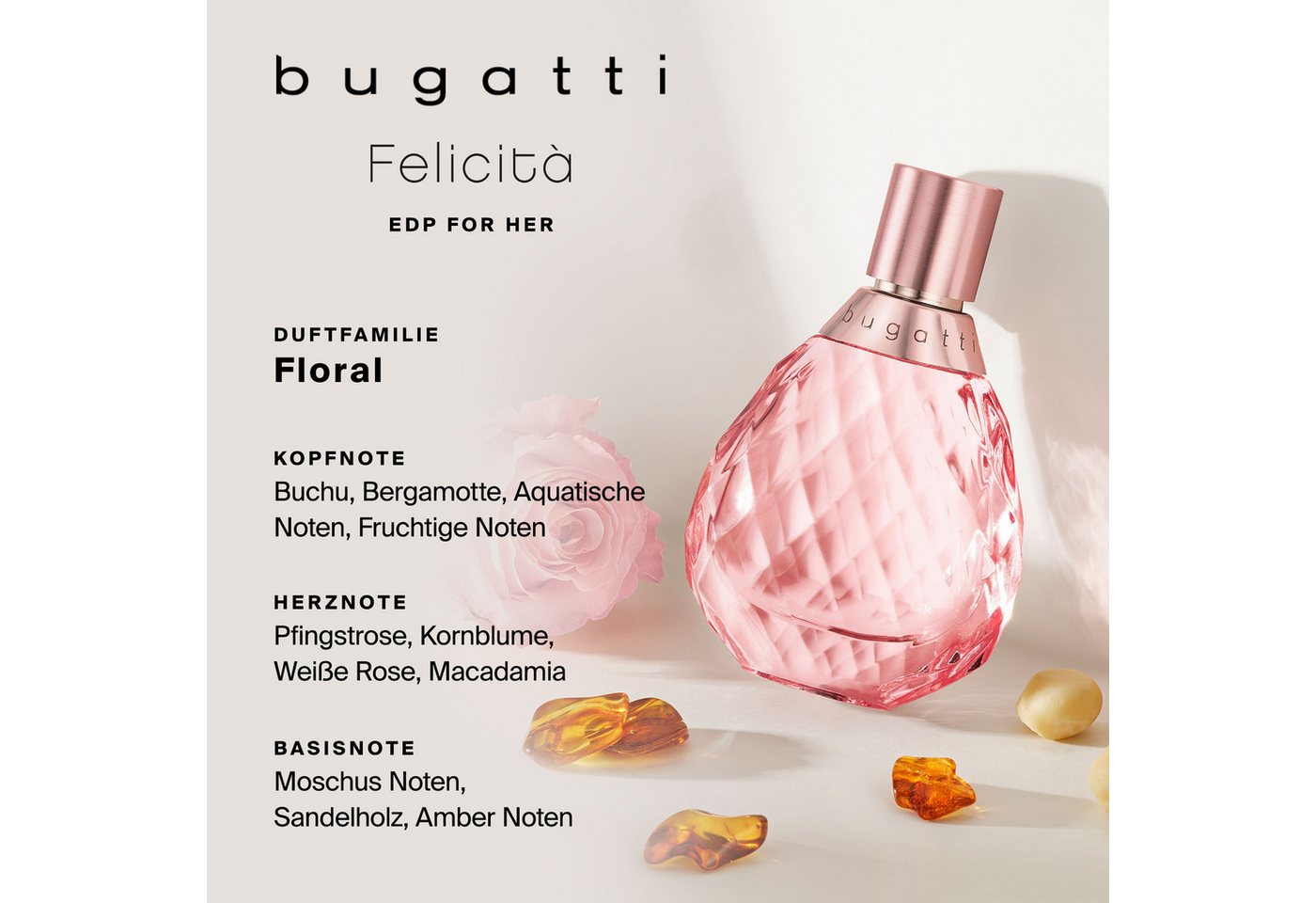 Bugatti Felicità Rosa for her Eau de Parfum · 60 ml – Bild 3 von 5