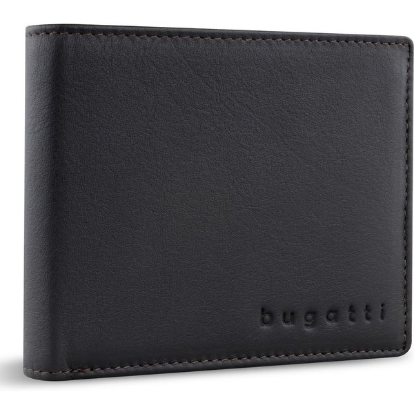 bugatti Geldbörse RFID Wallet With Flap, aus echtem Rindsleder mit RFID-Blocker Schutz