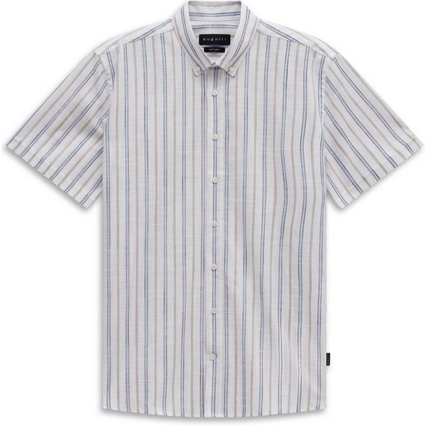 bugatti Kurzarmhemd Button-Down-Kragen modernes Streifen-Design