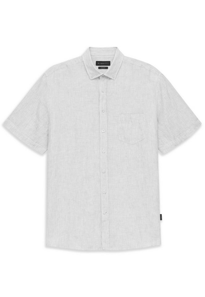 bugatti Kurzarmhemd Modern Fit aus Leinen mit Button-Down-Kragen – Bild 3 von 5