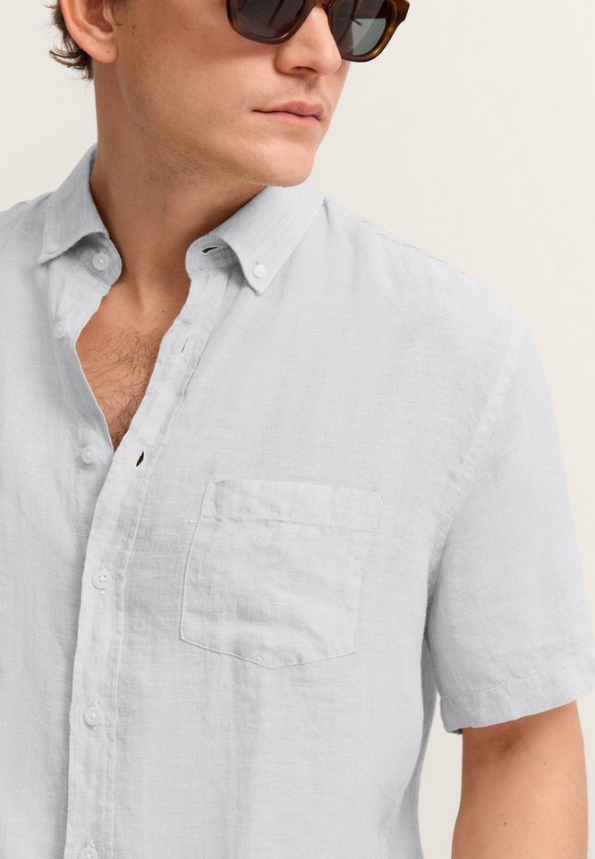bugatti Kurzarmhemd Modern Fit aus Leinen mit Button-Down-Kragen – Bild 5 von 5