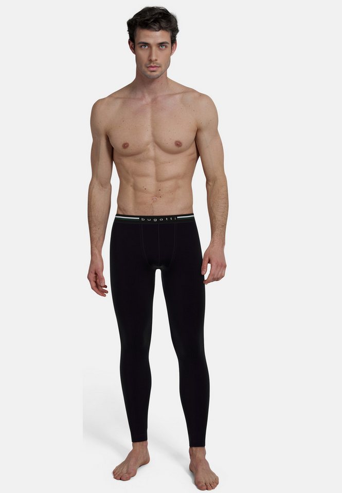 bugatti Lange Unterhose Rom mit Logo, bequem, elastisch, Baumwollmix, schneidet nicht ein, eng – Bild 4 von 5