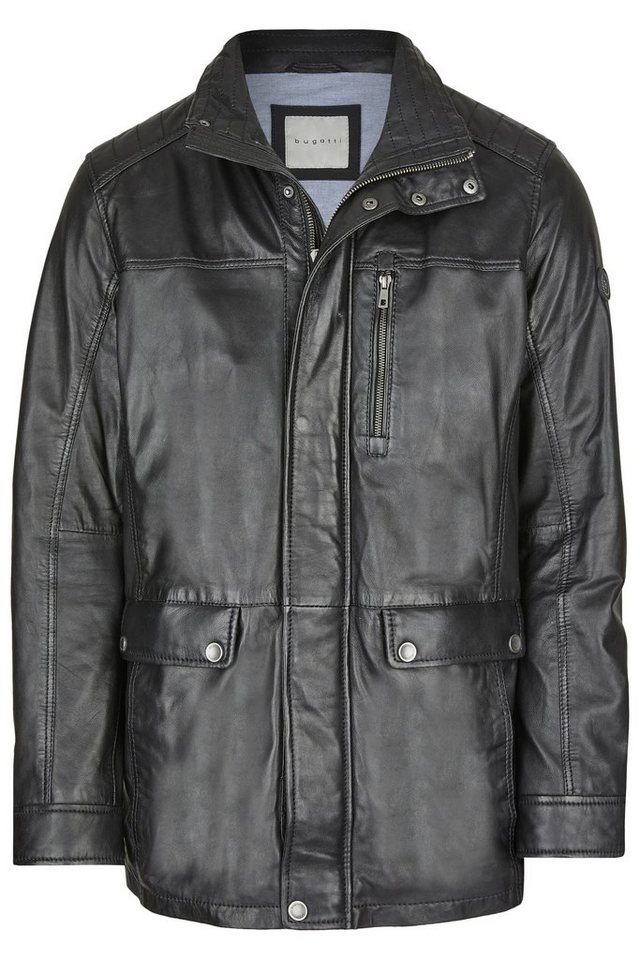 bugatti Lederjacke BUANTONIO (1-St) mit Steppungen und Ziernähten – Bild 2 von 5