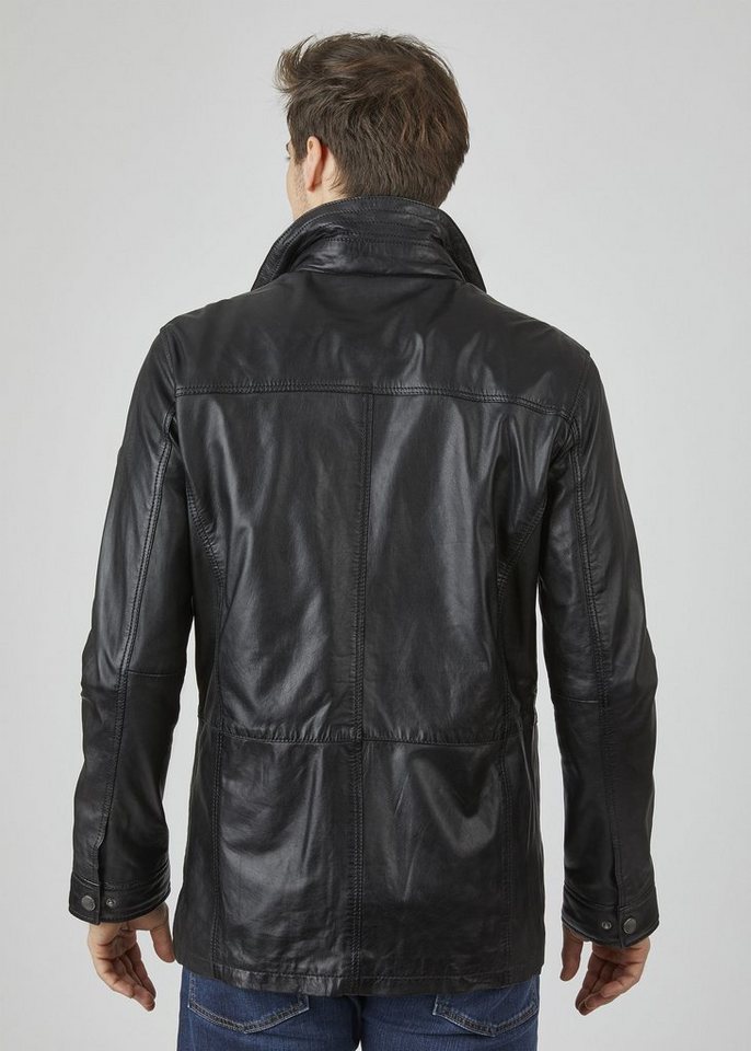 bugatti Lederjacke BUANTONIO (1-St) mit Steppungen und Ziernähten – Bild 3 von 5