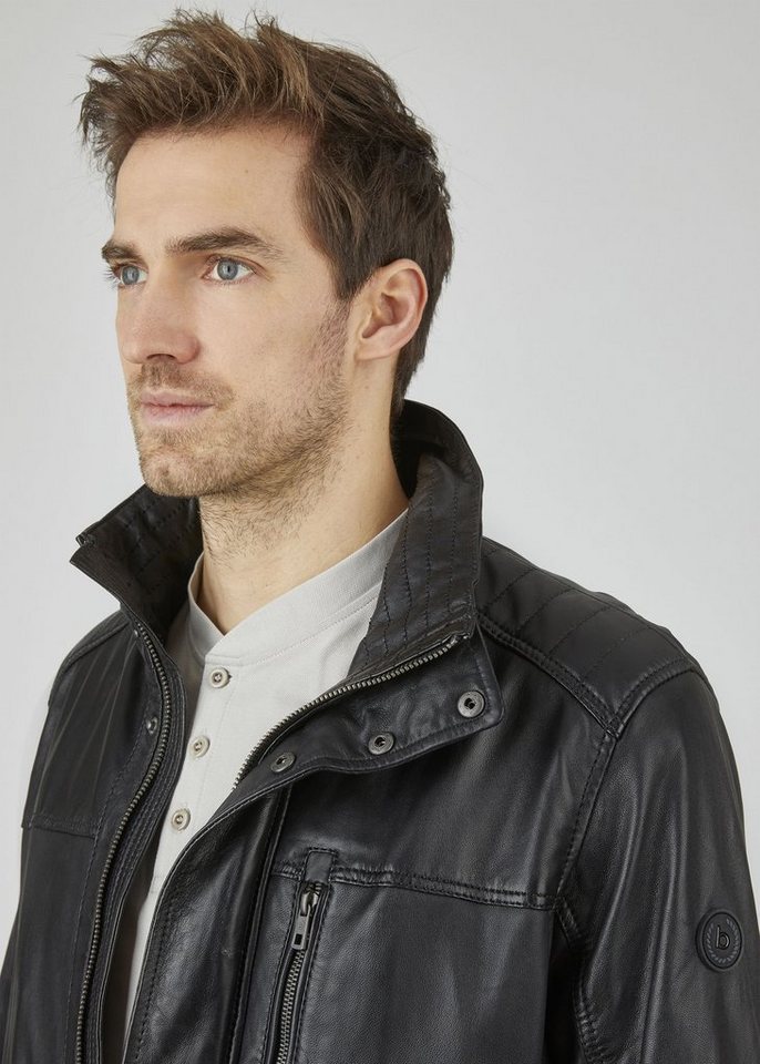 bugatti Lederjacke BUANTONIO (1-St) mit Steppungen und Ziernähten – Bild 5 von 5