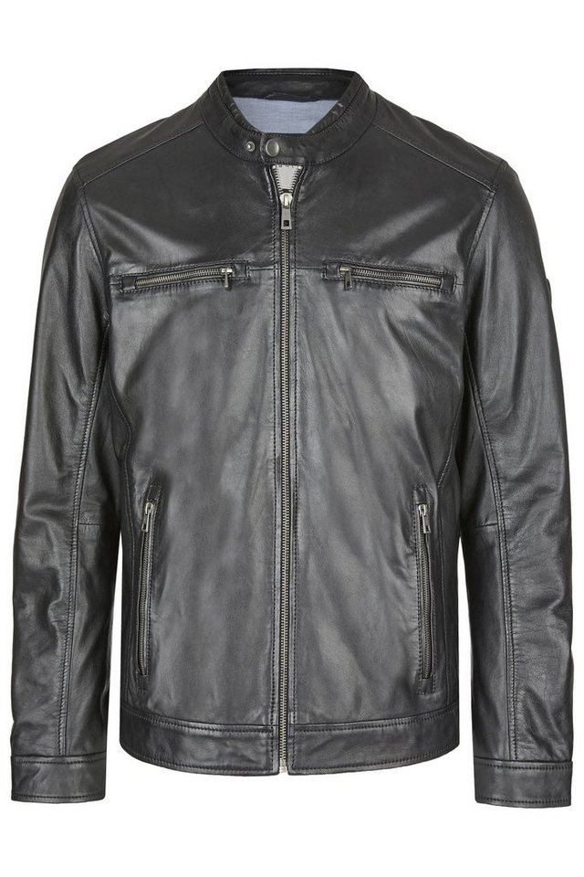 bugatti Lederjacke BUDANILO (1-St) mit Reißverschlüssen und Druckknopfriegeln – Bild 2 von 5