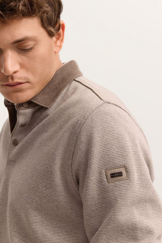 bugatti Polokragenpullover Modern Fit mit Druckknöpfen – Bild 4 von 5