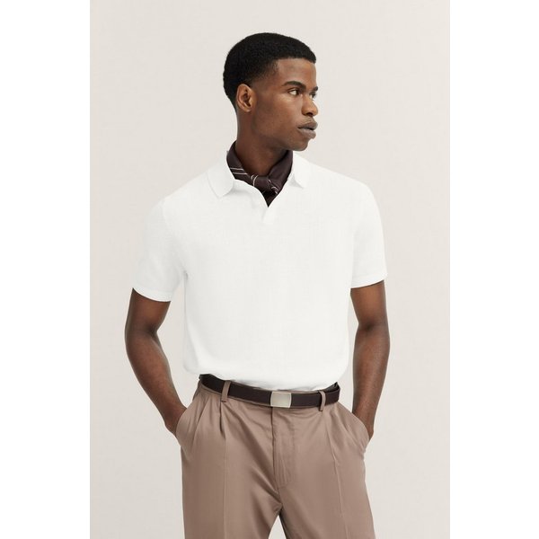 bugatti Poloshirt in feiner Strickstruktur