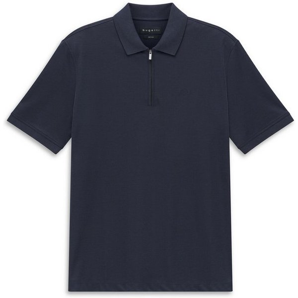 bugatti Poloshirt mit kurzem Reißverschluss