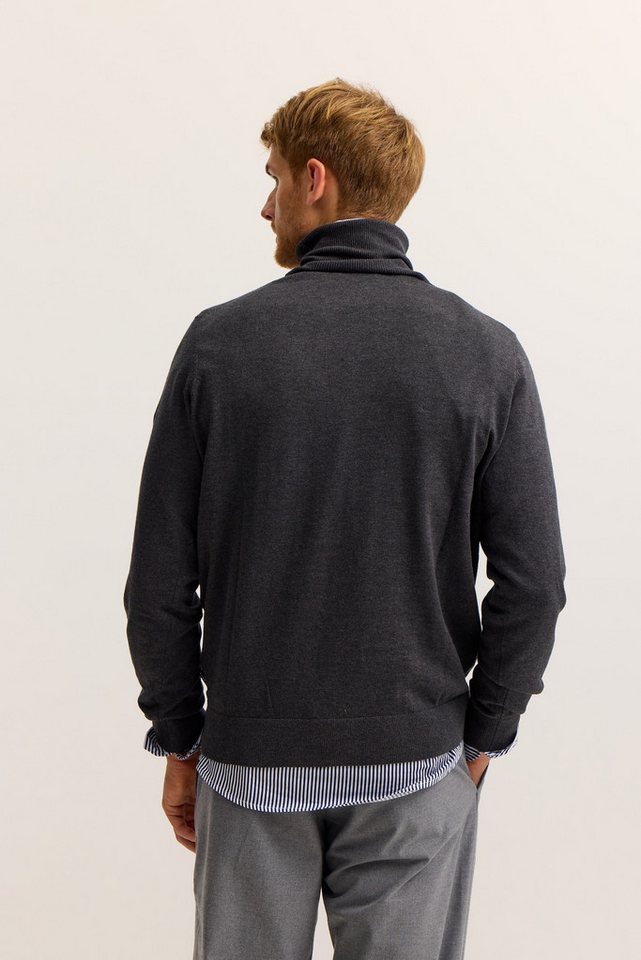 bugatti Rollkragenpullover Regular Fit aus reiner Baumwolle – Bild 2 von 3