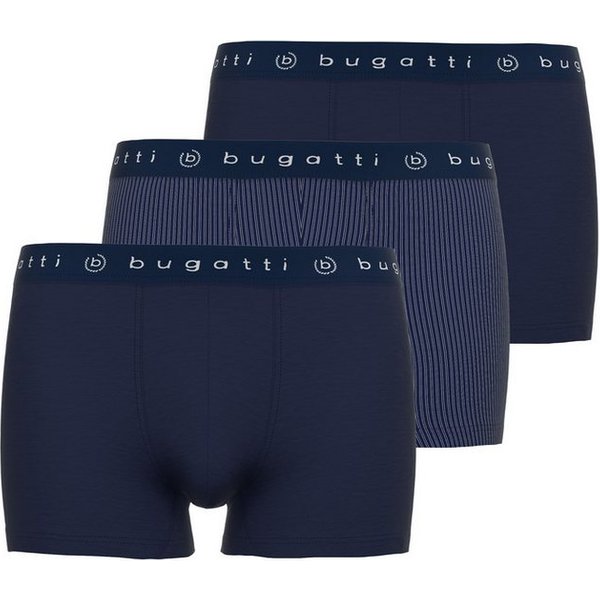 bugatti Slip Mailand (3er Pack) mit Logo, Baumwollmix, eng, bequem, hautfreundlich, breiter Bund