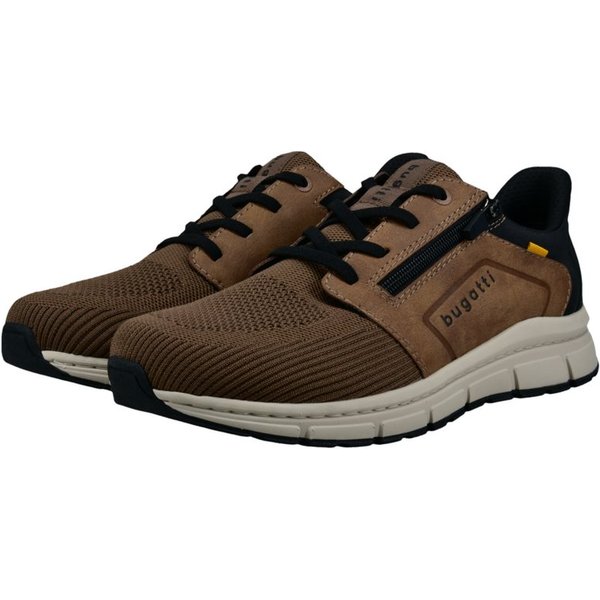 bugatti Sneaker, Freizeitschuh, Halbschuh, Schnürer mit Kontrastbesatz, G-Weite