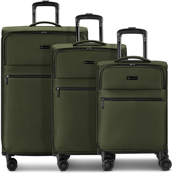 bugatti Trolleyset Valencia Soft, 4 Rollen, (3-teilig, 3 tlg), Polyester