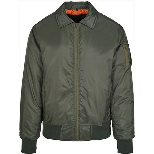 Build Your Brand Bomberjacke Collar Bomber Jacket