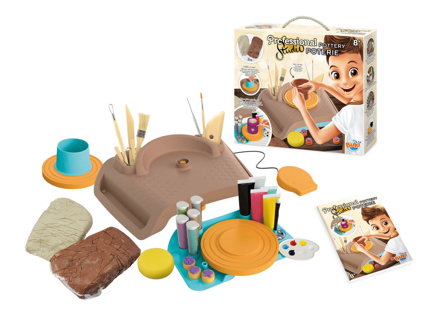 Buki France Experimentierkasten BUKI Professional Studio Töpferwerkstatt mit 2 kg Ton, (1-tlg) – Bild 2 von 5