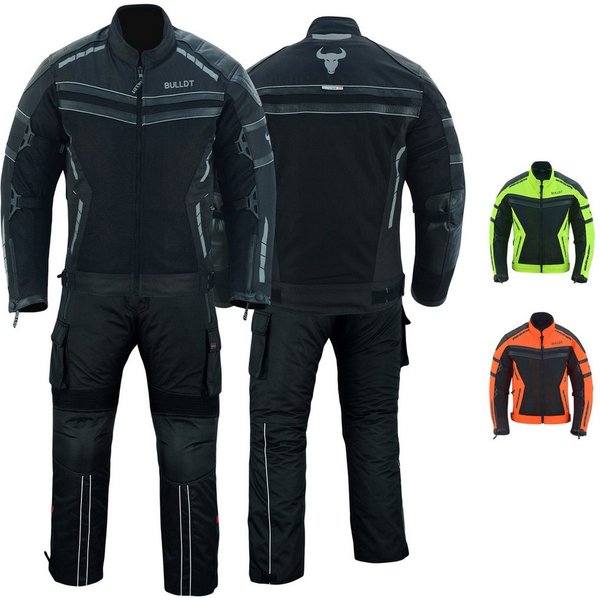 BULLDT Motorradkombi BLD323K (Set, 2-tlg., mit CE-Protektoren, Motorradjacke & Motorradhose) Herren Motorradkombi Tech-Mesh biker kombi mit Protektoren