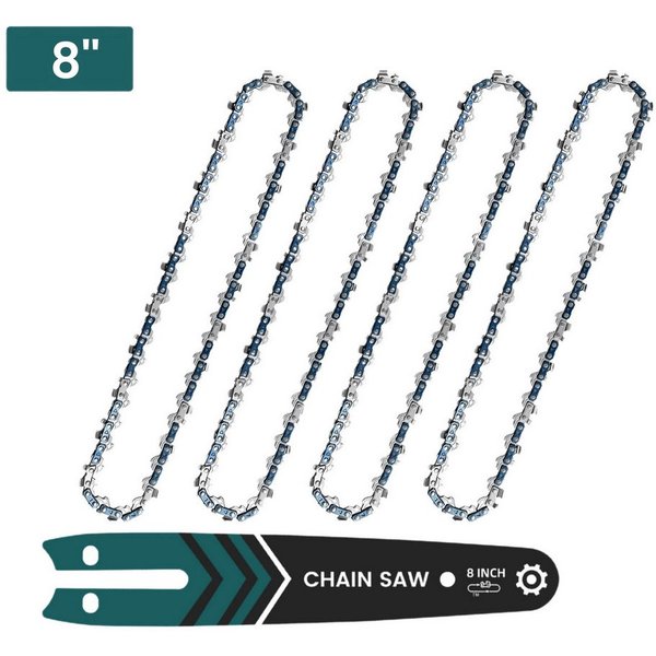 Bundviel Ersatzkette 1/4" 1,1mm 4 kettensägenketten kompatibel mit 6/8" Kettensägen
