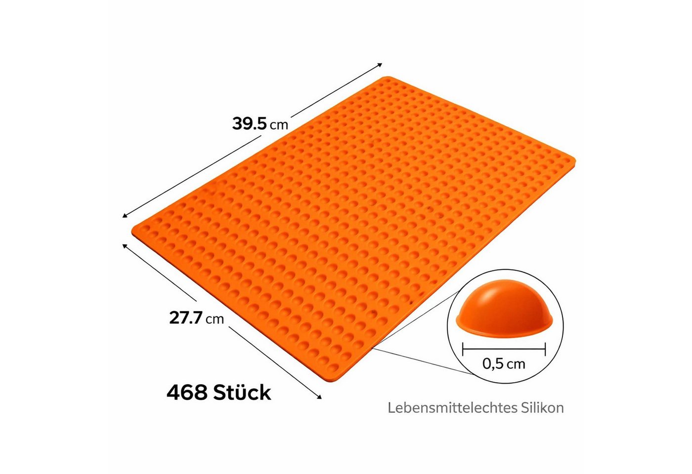 BURI Backmatte Silikon Backunterlage Backpapier Teigmatte Backmatte Teigunterlage, Silikon – Bild 3 von 5
